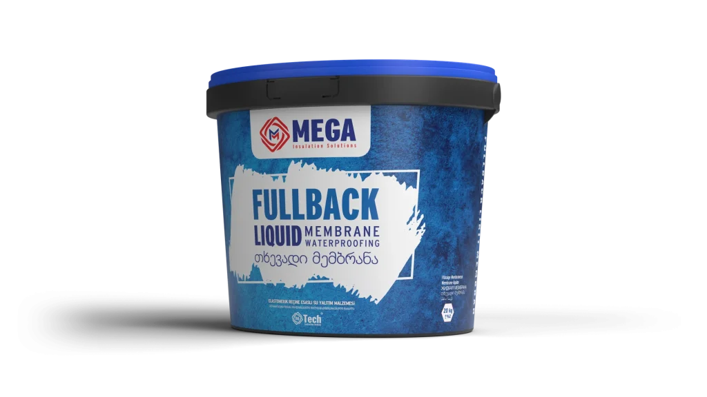 Blue 20 kg pail of Fullback liquid membrane waterproofing