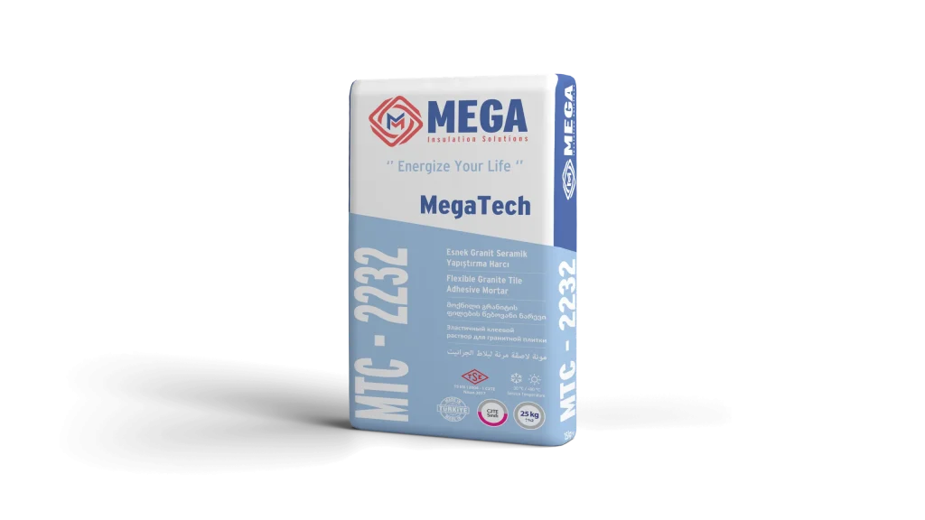 25 kg bag of MegaTech MTC-2232 granite tile adhesive mortar