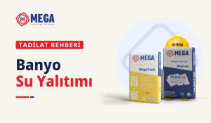 Banyo su yalıtımı nasıl yapılır rehberinin kapağında Fullback Duo yarı elastik su yalıtımı ile MTC-2222 flex seramik yapıştırıcısı