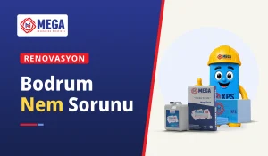 Bodrum nem sorunu rehberinin kapağında Mega XPS düz levhalar ve Fullback Duo su yalıtımı ambalajları